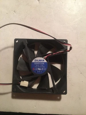 Zalman two ball bearing fan dc12v 0.23a 2 wire 90mm x 25mm - Image 1 of 3