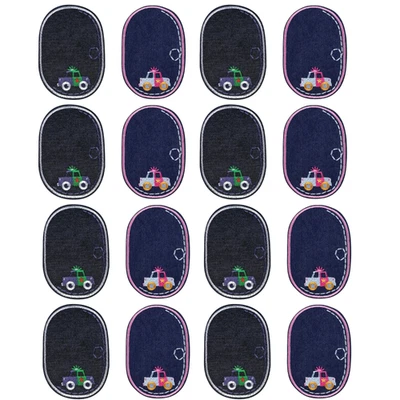 16 Jeansflicken blau Bügelflicken Bügelmotiv Hosenflicken Reparaturflicken - Bild 1 von 3