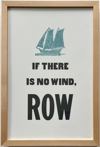 Alter Versuch - limitierter, gerahmter Buchdruck "No Wind" - Bild 1 von 5