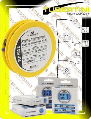 TUBERTINI S.R.L. Lenza pronta Tubertini VLP RIG 2 cm.170 3 ami fluorocarbon orata sarago