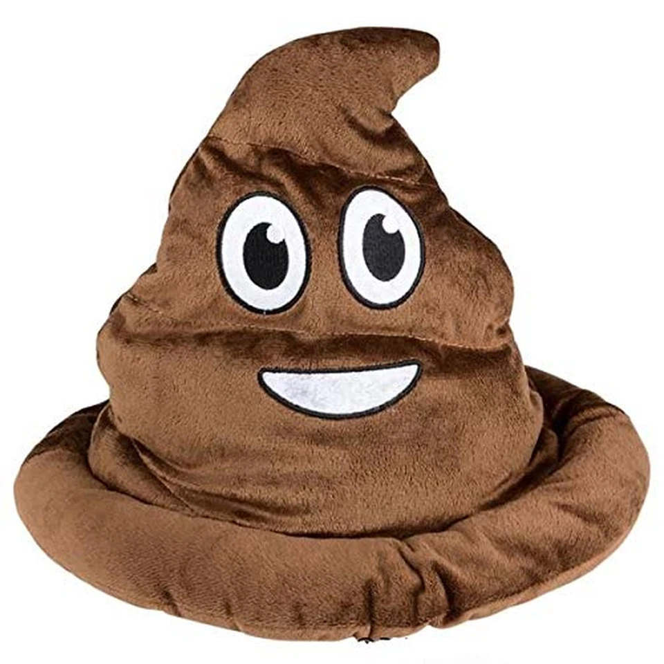 Adults Poop Emoji Emoticon Plush Hat Costume Accessory
