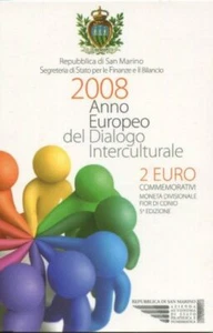  Saint Marin Сан-Марино -san Marino  2 euro  2008 "Anno europeo"   - Imagen 1 de 1