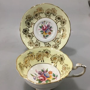Taza de té y platillo de porcelana de hueso fino floral Paragon Inglaterra garantía única vintage - Imagen 1 de 8