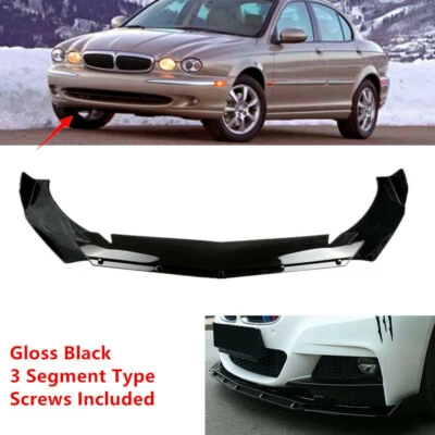 Add-on Universal Fit For Jaguar X-Type 2002-08 Black Bumper Spoiler Splitter Lip Foto 1 de 4