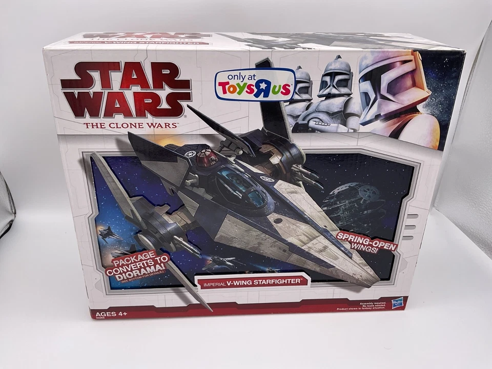 Star Wars Clone Wars Imperial V-Wing Starfighter Toys R Us Exclusivo 2009 sellado Foto 1 de 4