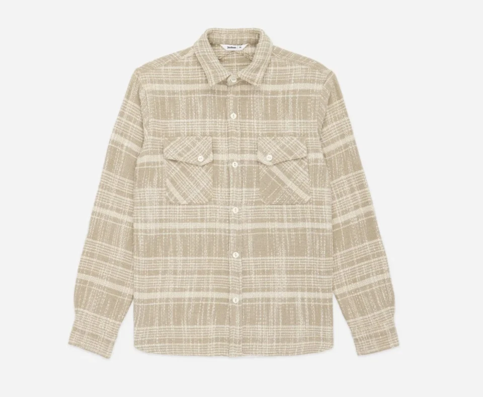 Franela de corte transversal 3sixteen en jacquard de alabastro / M Foto 1 de 1