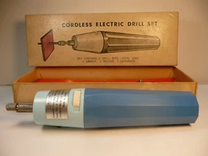Vintage Chadwick Miller Battery Power Cordless Electric Drill Set Made In Japan - Picture 1 of 7