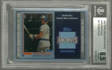robin yount 2002 Topps archives game worn jersey Uniform BGS 8.5 Brewers