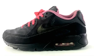 Nike Air Max 90 Womens 7.5 2007 Premium GS Size 6Y Black Pink 345017-001 - Picture 1 of 9