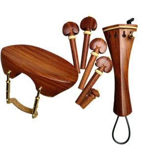 Hill type Rosewood Violin Parts,Brown color violin Pegs Chinrest clamp Tailpiece - Picture 1 of 2