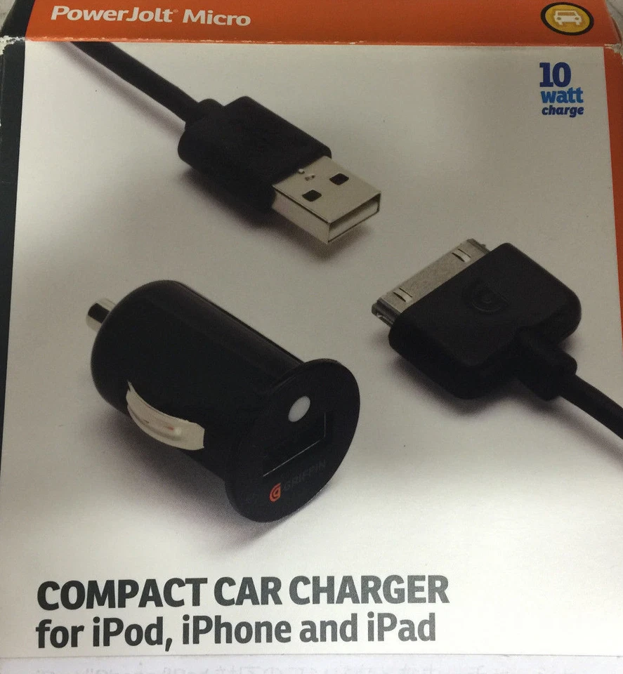 Griffin USB 10W Compact Car Charger PowerJolt iPhone iPad - Image 1 of 1