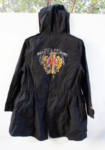 Polo Ralph Lauren Peace Goods Military Cotton Black Parka Jacket KID Large 12/14 - Picture 1 of 8