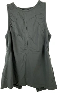 Athleta womens size XS mesh detail slit back charcoal gray - Picture 1 of 8