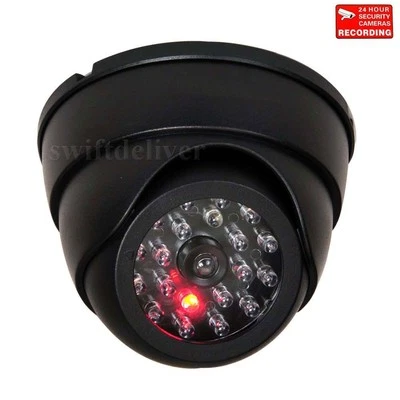 VIDEO SECURITY SOLUTIONS Dummy Security Camera Fake IR LED Infrared w Flashing Light CCTV Home Indoor C9q
