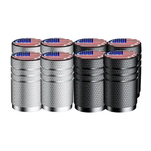 Juego de 4 tapas de válvula de neumático de aluminio para exteriores cubiertas de vástago disfrute - Imagen 1 de 7