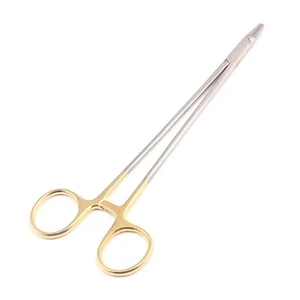 T.C. Ryder Needle Holder 9" Tungsten Carbide Inserts Stainless/Gold  - Picture 1 of 3