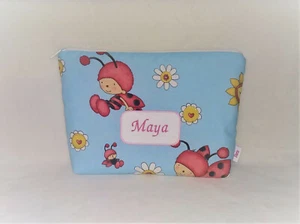 Kulturbeutel Kinder aus Stoff mit Namen"Maya*für Mädchen*Kita-Kind* Windeltasche - Bild 1 von 3