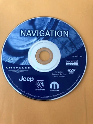 2005 2006 2007 DODGE JEEP CHRYSLER NAVIGATION DVD 05064033AJ 2011 UPDATE OEM🟠 - Image 1 of 4