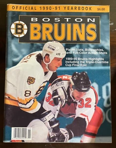 1990-91 BOSTON BRUINS Yearbook - autographed / signed by 8 players - Picture 1 of 9