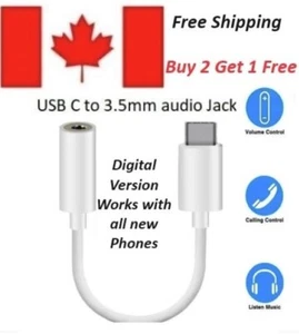 Câble prise audio casque USB-C Type C à 3,5 mm Samsung iPhone série 15 - Photo 1 sur 3