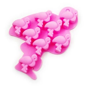 Pink Flamingo Wild Animals Silicone Mould Chocolate Fondant Jelly Ice Cube Mold - Picture 1 of 2