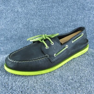 Sperry Top-Sider Men Boat Shoe Size 13 Medium Black Leather Lace Up - Picture 1 of 10
