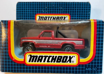1990 Matchbox Dodge Dakota Pickup Red #MB-50 Sealed Box Unpunched - Image 1 of 2