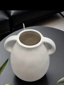 Tall White Textured Stoneware Vase Threshold Designed with Studio McGee - Picture 1 of 6