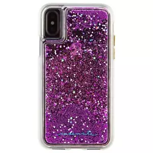 Case-Mate iPhone X iPhone & iPhone Xs Waterfall Impact Case Transparent Purple - Zdjęcie 1 z 5