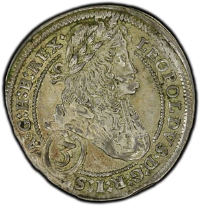 AUSTRIA: 1695 3 Kreuzer PCGS AU50 —TOUGH TO GET AHOLD OF AUSTRO-HUNGARIAN SILVER - Picture 1 of 2