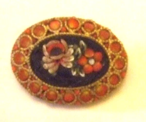 Vintage Mosaic Pin Estate Jewelry Great Style - Picture 1 of 9