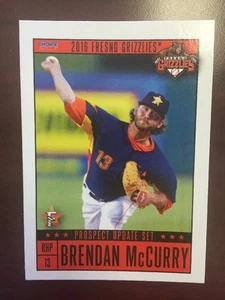 2016 Fresno Grizzlies Brendan McCurry Rookie Houston Astros da set aggiornato - Foto 1 di 2