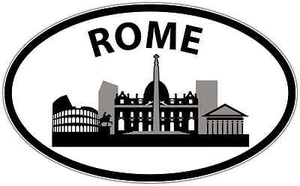 Rome City Italy Oval Car Bumper Window Sticker Decal 6"X4" - Picture 1 of 1