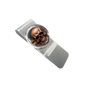 Patriotic Skull Money Clip, Fathers Day Gift - Picture 1 of 2