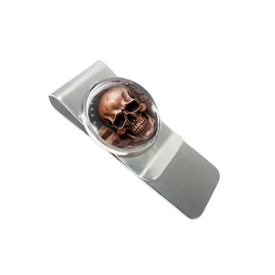 Patriotic Skull Money Clip, Fathers Day Gift - Image 1 of 2