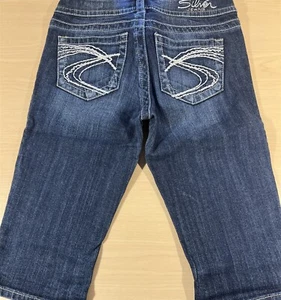SILVER Jeans SUKI Bermuda Short 26x14 Darker Blue Stonewashed *MINT MUC* 111122 - Picture 1 of 2