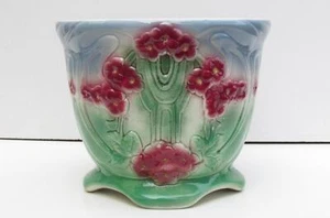 Grande vaso di fiori Art Nouveau Cache Pot maiolica, Saint-Ghislain, Belgio - Foto 1 di 12