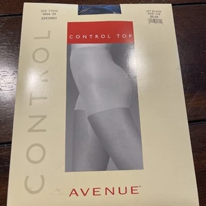 Avenue Control Top Pantyhose Size A/B Jet Black NEW - Bild 1 von 3