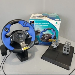 Logitech Driving Force per PlayStation 2 USB volante e pedali da corsa NO CAVO DI ALIMENTAZIONE - Foto 1 di 12
