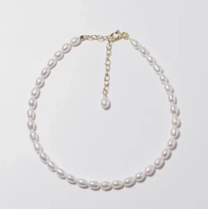 7,5-8" AAAA 4-5 MM NATÜRLICHE SÜDSEE WEISSE PERLEN ARMBAND 14K GOLD VERSCHLUSS - Bild 1 von 6