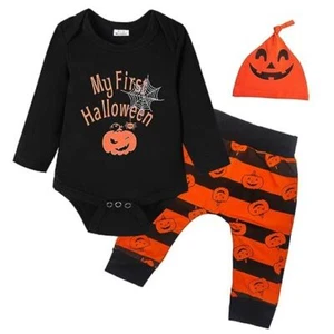 Baby Boys Girls My First Halloween Bat Costumes Outfits 12-18 Months Black - Picture 1 of 8