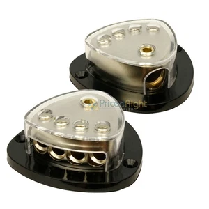 0 Gauge Input 4 Gauge Out Distribution Block Car Audio 12 Volt Power RI Audio - Picture 1 of 8