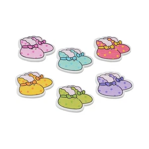 30pcs Shoe Wooden Buttons Colorful & Fun for DIY Crafts Accessories 34x27mm - Picture 1 of 6