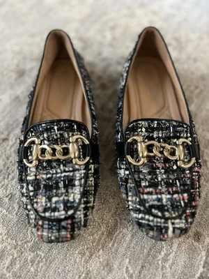 Zapato Patrizia By Spring Step para mujer 36 EE. UU. 5,5-6 mocasines negros tejidos tweed planos Foto 1 de 4