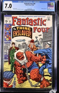 FANTASTIC FOUR #91 CGC 7.0 OWW PAGES, SKRULLS APPEARANCE  - Picture 1 of 2