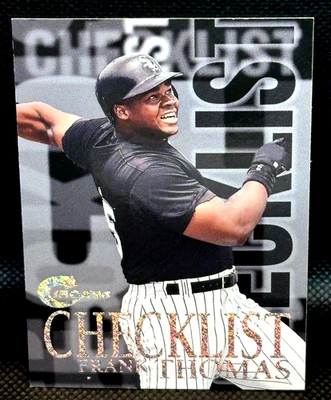 Frank Thomas 1996 Fleer Skybox Circa RAVE Checklist SP /150 White Sox HOF Tough - Image 1 of 2