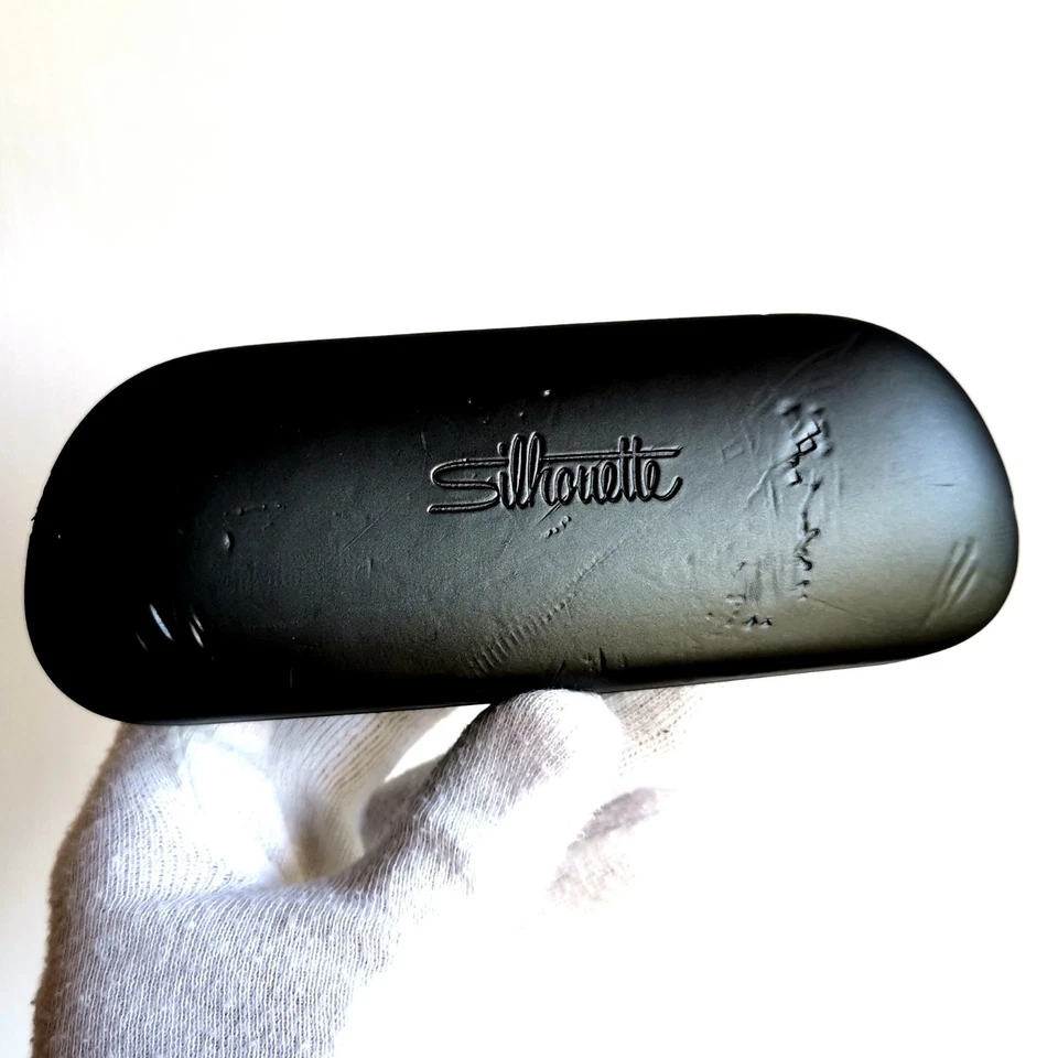 fodero occhiali da sole SILHOUETTE box sunglasses case custodia vintage grigio - Imagen 1 de 3