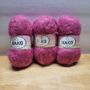 Nako Paris Strickgarn Häkelgarn 3 Knäuel Knäuel (6578 - dunkelrosa) - Bild 1 von 6