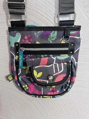 Cartera Lily Bloom Hipster Pájaro Negra Floral Foto 1 de 4