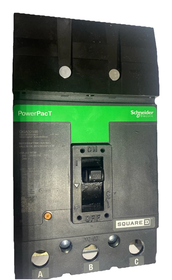 Disjuntor PowerPacT Square D QGA32100 3 polos 100AMP, 240V - Imagem 1 de 1
